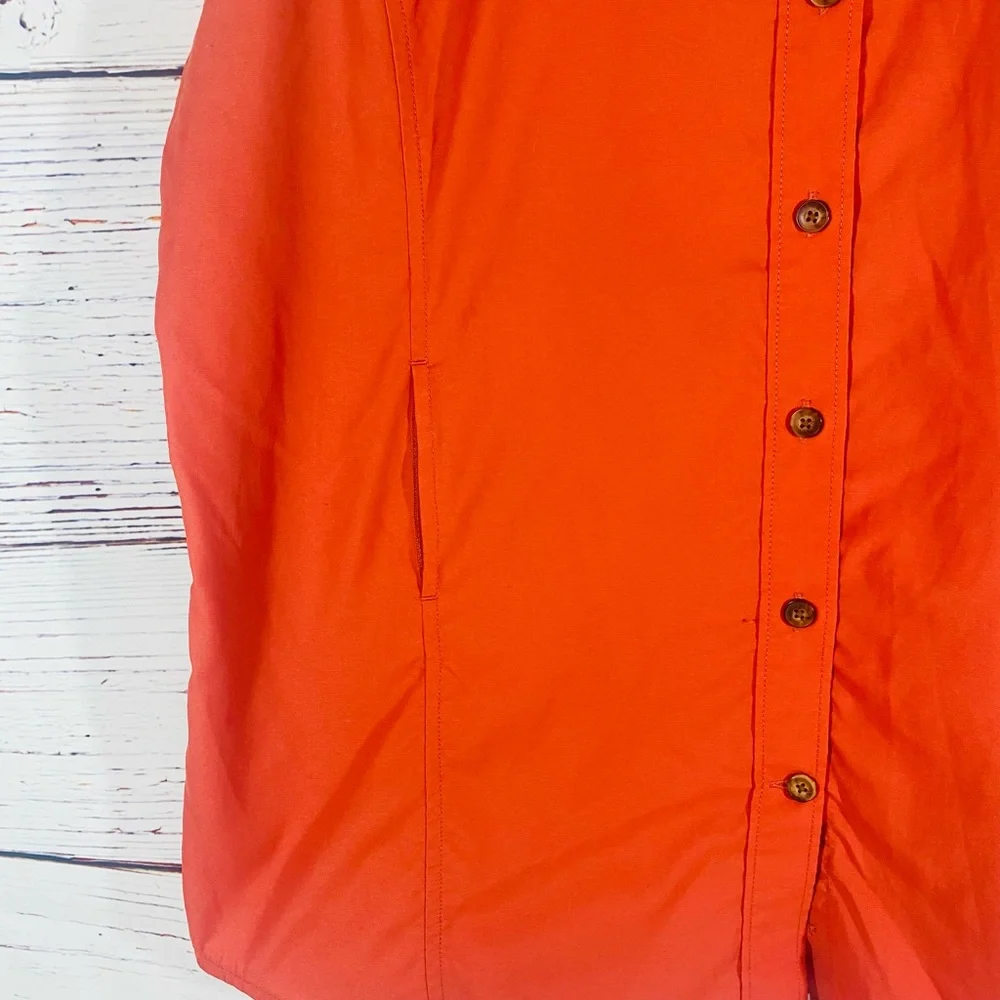 Duluth Trading Sleeveless Utility Vest Womens  XL Gardening Fishing Orange - Picture 5 of 10